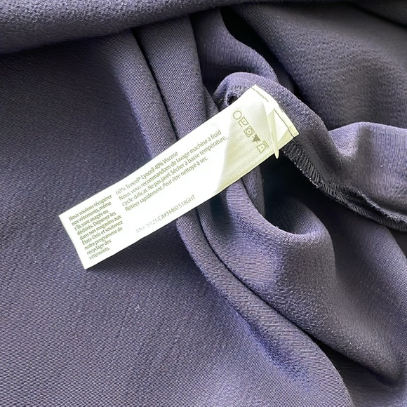 EILEEN FISHER Tunic Bateau neck purple Large with side and sleeve slits NWT - Picture 8 of 12